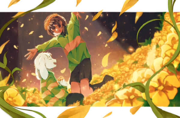 [undertale] asriel and chara
