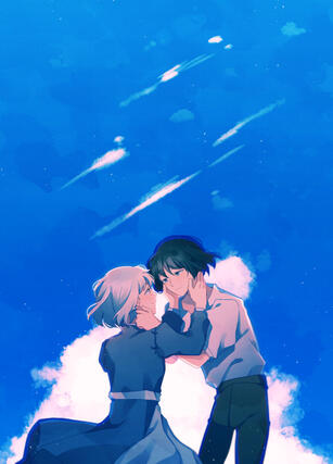 [howl&#39;s moving castle] - howl and sophie