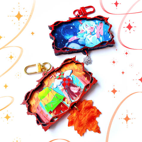 [deltarune] layered wooden charms