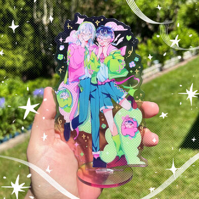 yuki + momo acrylic standee